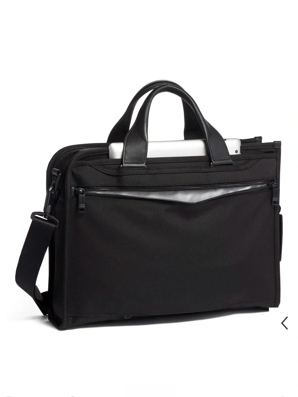 Tumi Black Nylon Laptop Briefcase with Adjustable Strap